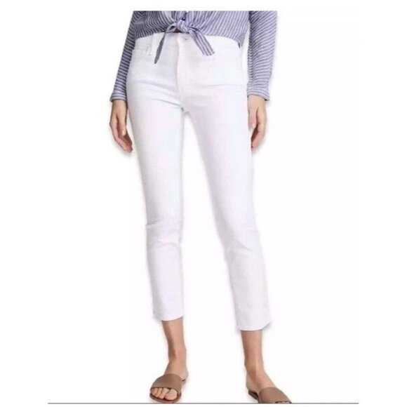 NWT Mother Denim Looker Ankle Fray in Glass Slipper (White) Size 26 - Picture 5 of 14